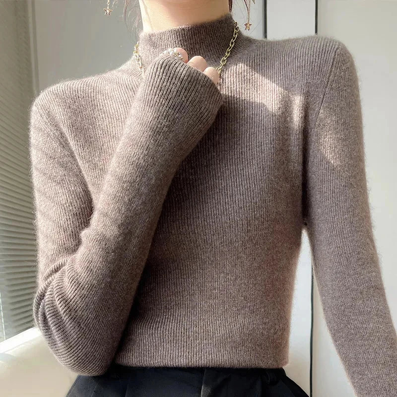 Half Turtleneck Knitted Sweater