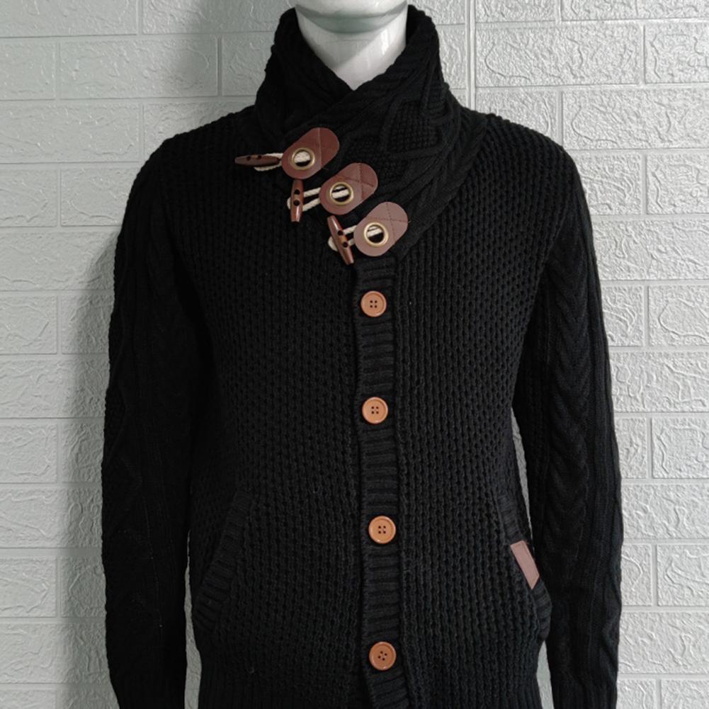 Men's High Collar Knitted Sweater