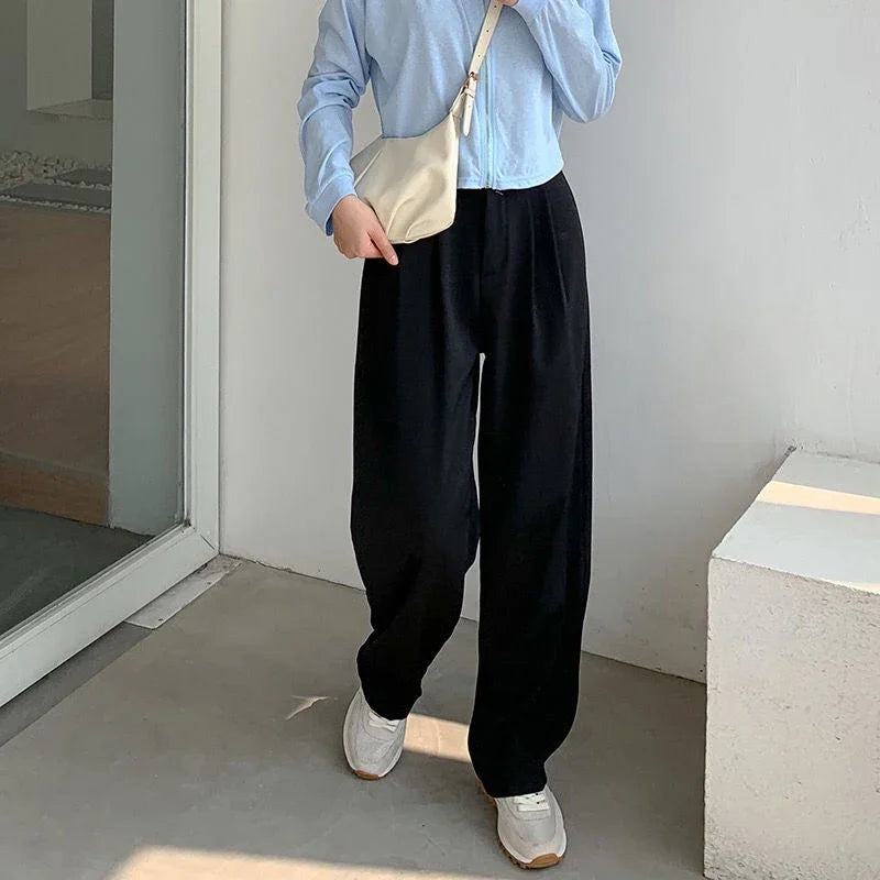 High Waist Stylish Loose Office Pants