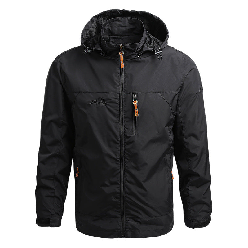 Men’s Tactical Waterproof Hooded Windbreaker Jacket