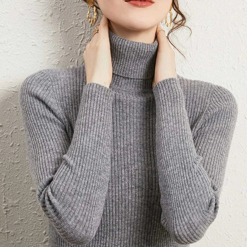 Women's Casual Turtleneck Knit Sweater