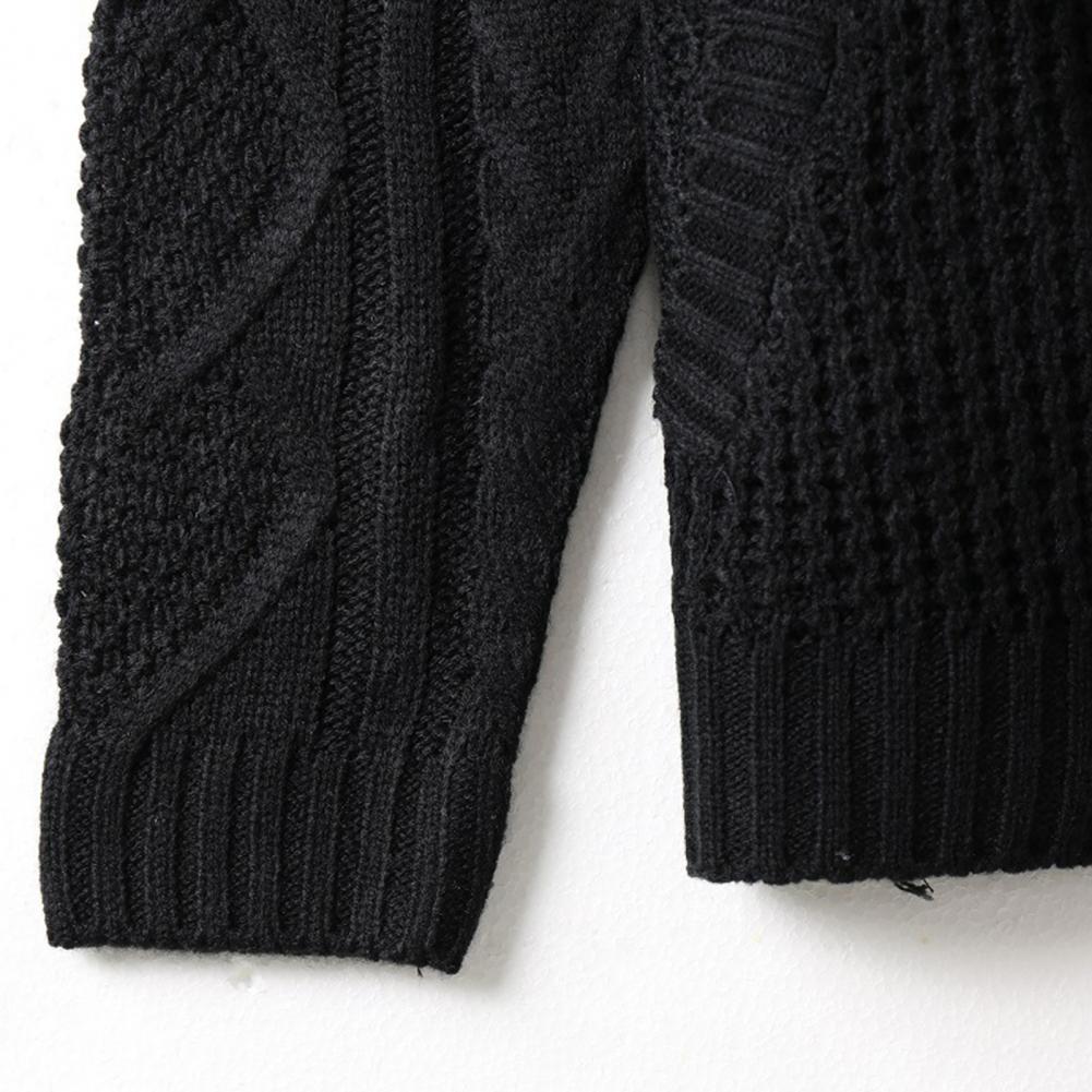 Men's High Collar Knitted Sweater