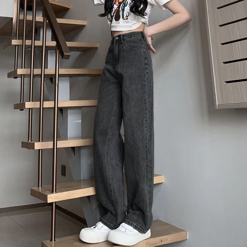 Vintage High Waist Wide Leg Jeans for Women