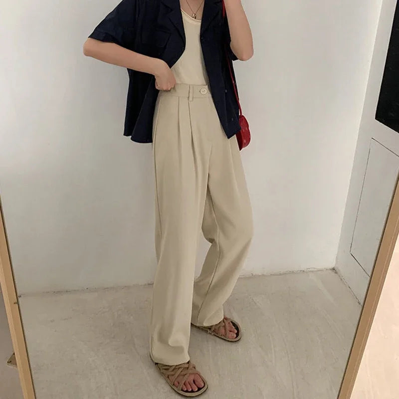 High Waist Stylish Loose Office Pants