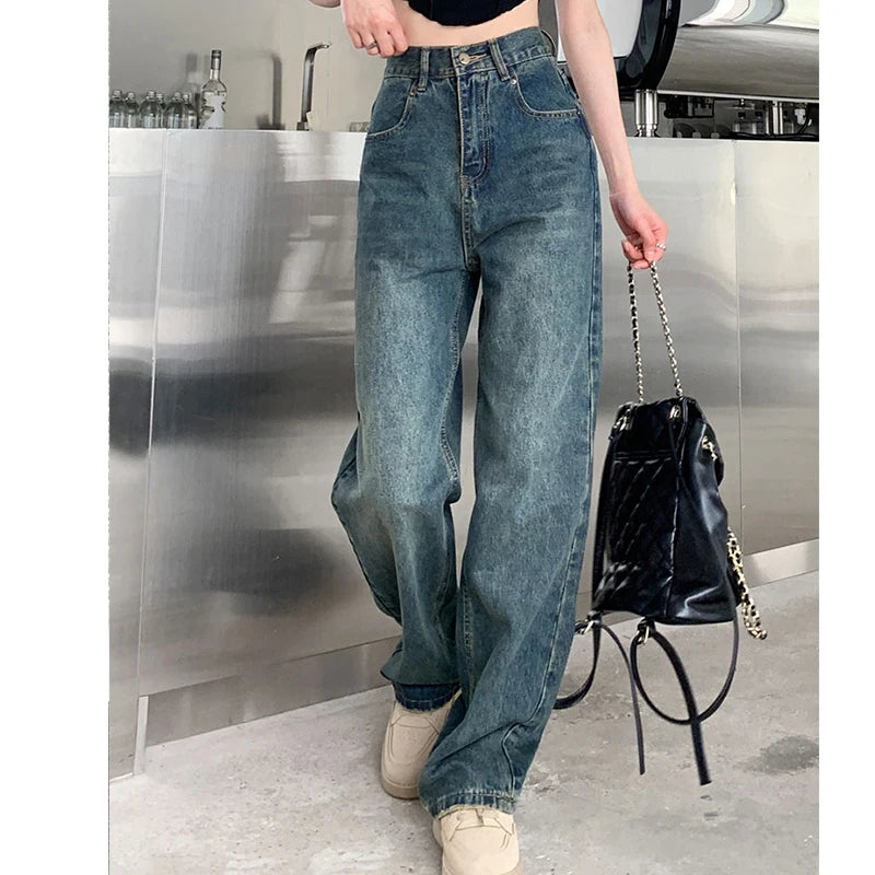 High-Waisted Wide Leg Jeans