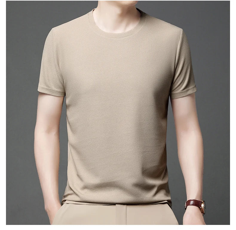 Men's Waffle Knit Short Sleeve Tee