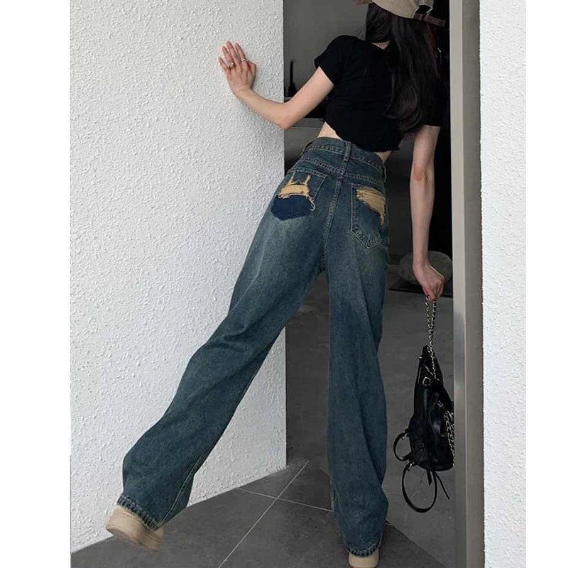 High-Waisted Wide Leg Jeans