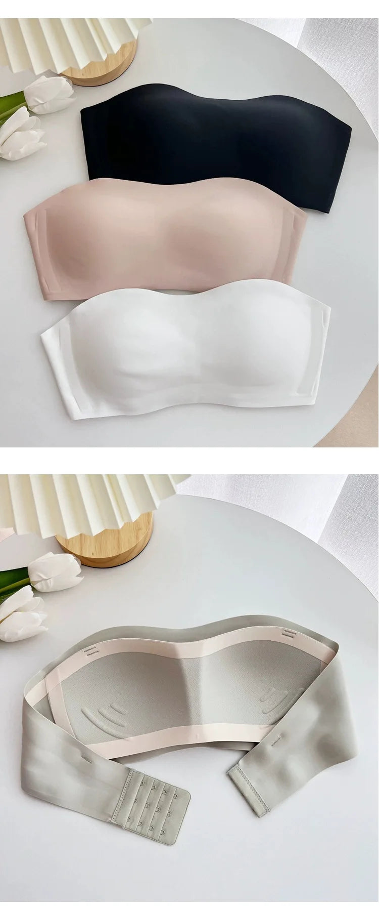 Seamless Strapless Push-Up Bra