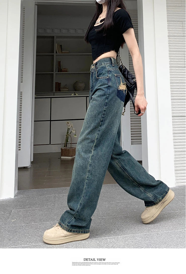 High-Waisted Wide Leg Jeans