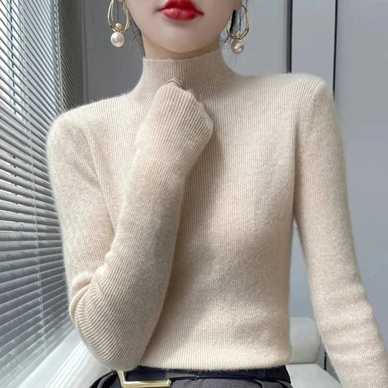 Half Turtleneck Knitted Sweater