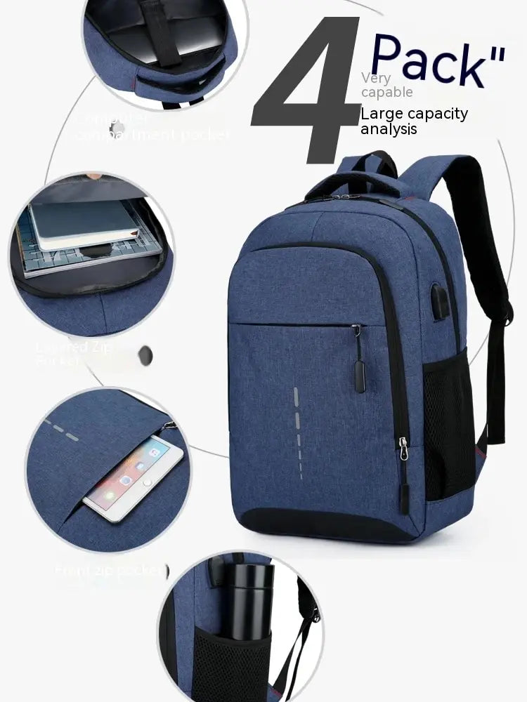 Men's Fashionable Charging Laptop Backpack