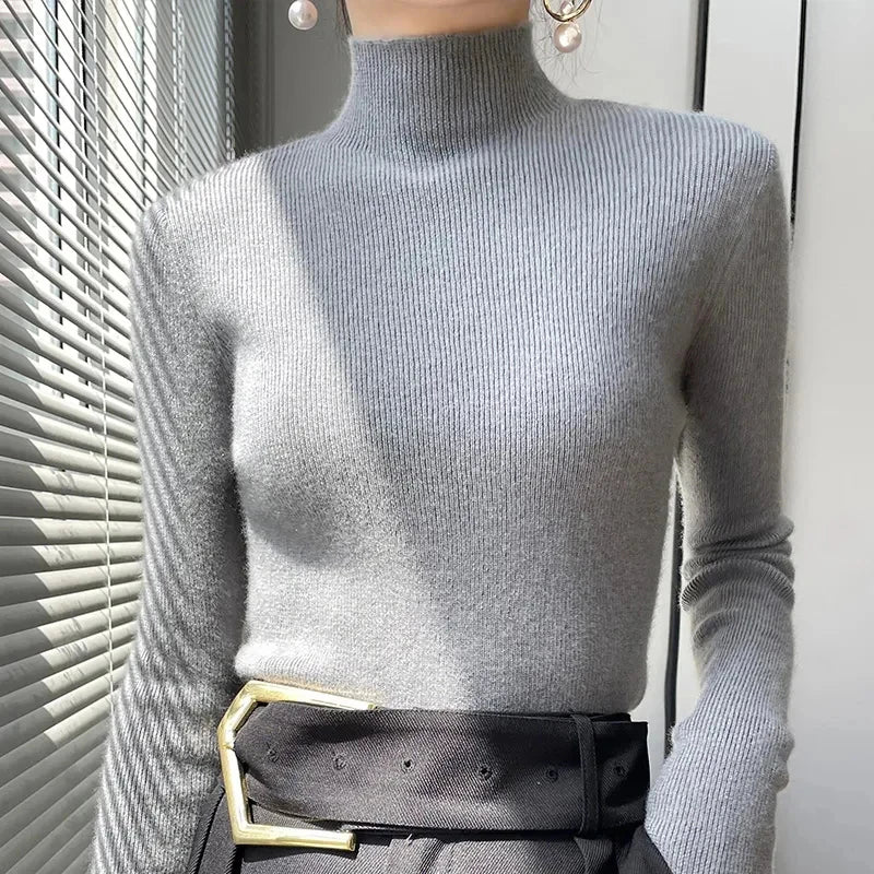 Half Turtleneck Knitted Sweater