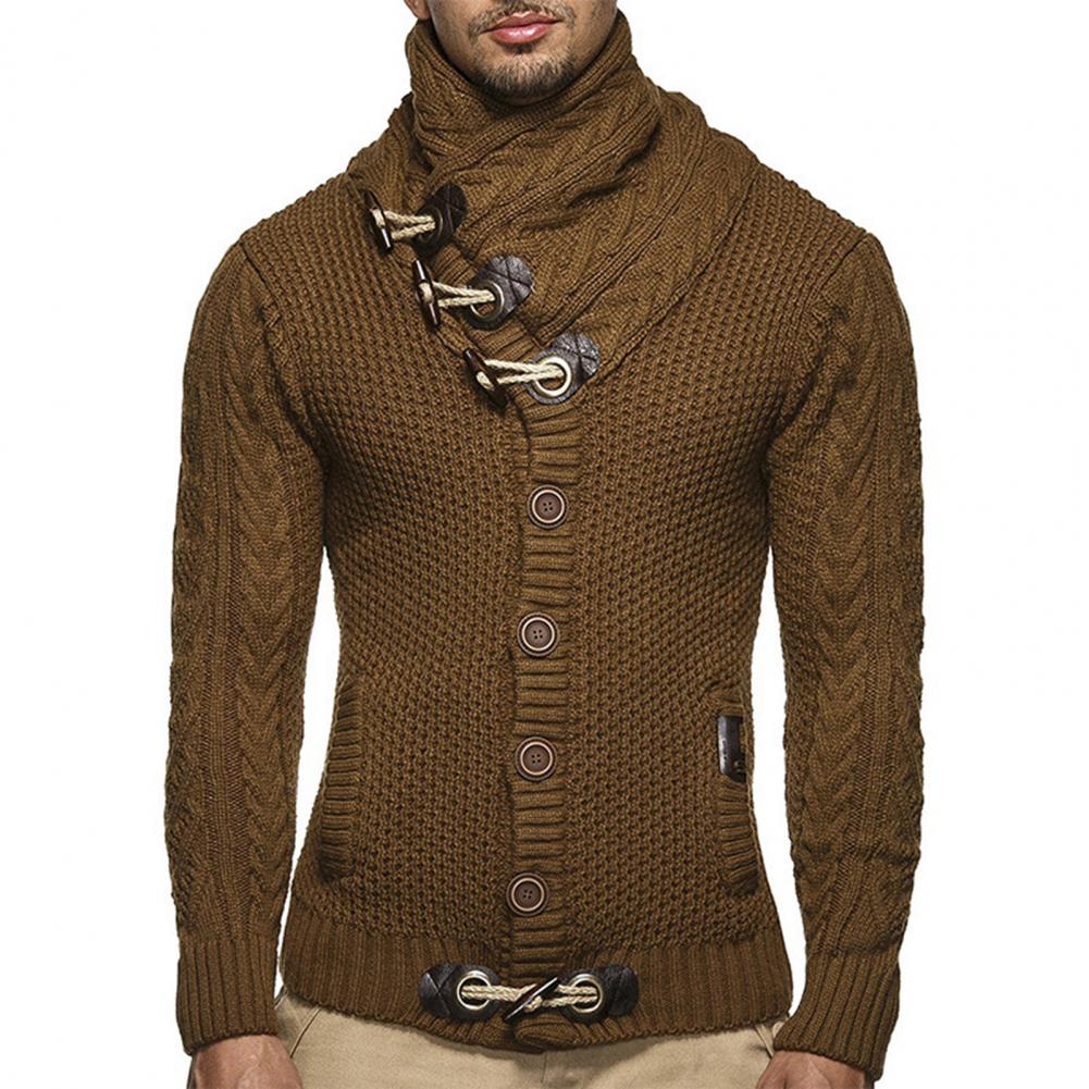 Men's High Collar Knitted Sweater